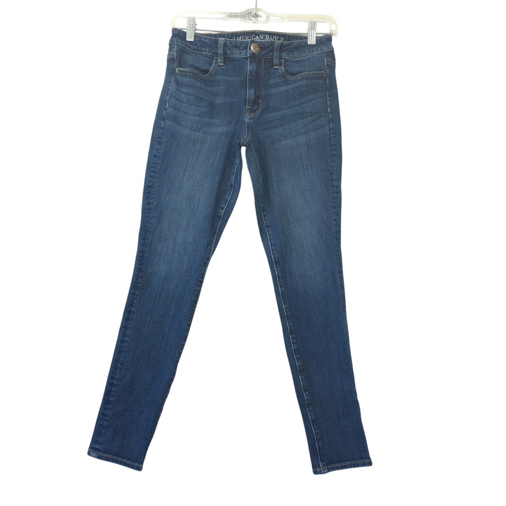 American Eagle Hi-Rise Jegging 4 Short 360 Super Stretch Dark Wash Skinny Jeans